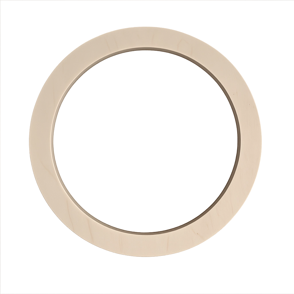 Luna Nature Atelier – Deko-Rahmen rund / Holzring Birke natur 90 cm bis 120 cm Ø – handmade in Germany