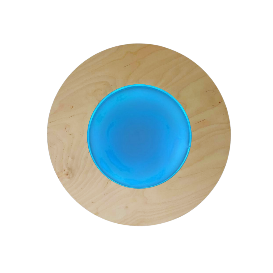 LED Lichtrahmen rund aus Birkenholz 36mm – Beleuchteter Bilderrahmen Ø 30-120 cm | Made in Germany