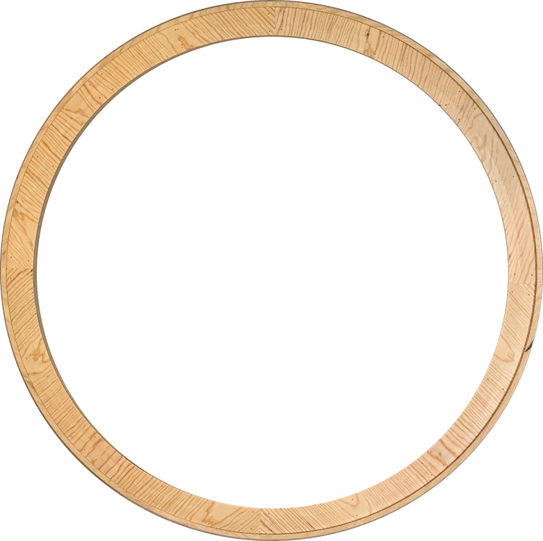 Holzrahmen rund Kiefer Multiplex 24mm in dm 10cm bis 200cm für Leinwand – Made in Germany