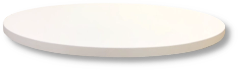 Profilansicht einer ovalen Leinwand mit 24 mm Rahmen