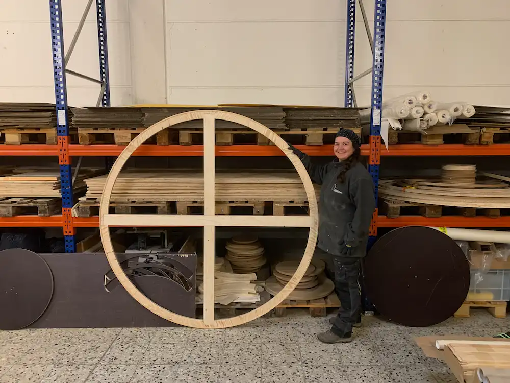 Runder Holzrahmen 190 cm