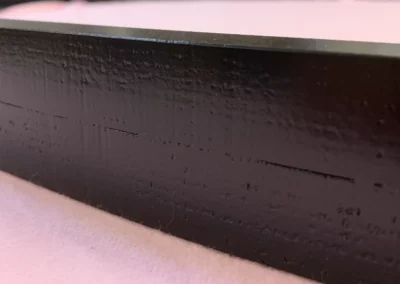 Bilderrahmen schwarz lackiert Seite Detail